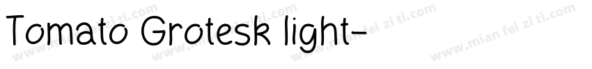 Tomato Grotesk light字体转换
